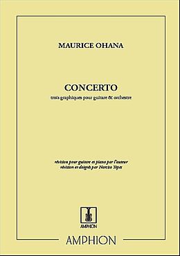 Maurice Ohana Notenblätter Concerto pour guitare et orchestre