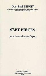 Dom Paul Benoit Notenblätter 7 pieces pour harmonium ou