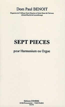 Dom Paul Benoit Notenblätter 7 pieces pour harmonium ou