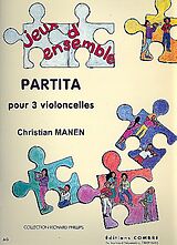 Christian Manen Notenblätter Partita pour 3 violoncelles