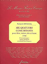 Francois Devienne Notenblätter 6 quatuors concertants