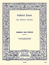 Gabriel Urbain Fauré Notenblätter Romance sans paroles op.17,3