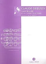 Claude Debussy Notenblätter Clair de lune pour clarinette