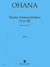 Maurice Ohana Notenblätter Études dinterprétation no.11 et 12