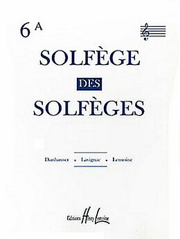 Adolphe Leopold Danhauser Notenblätter SOLFEGE DES SOLFEGES VOL.6B POUR