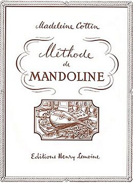 Madeleine Cottin Notenblätter Méthode de mandoline