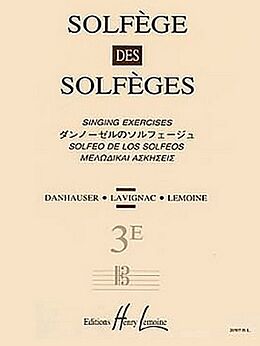 Adolphe Leopold Danhauser Notenblätter Solfege des solfeges vol.3e