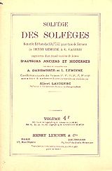 Alexandre Jean Albert Lavignac Notenblätter Solfege des Solfeges vol.4F pour