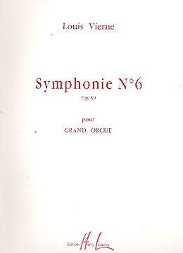 Louis Victor Jules Vierne Notenblätter Symphonie no.6 op.59