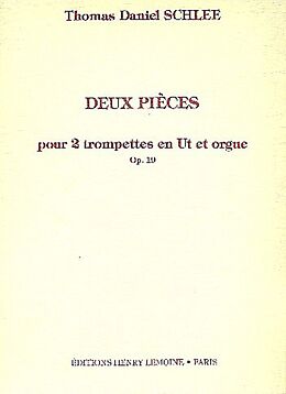 Thomas Daniel Schlee Notenblätter 2 Pièces op.19 pour 2 trompettes en ut et