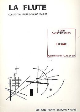 Edith Canat de Chizy Notenblätter Litanie pour mezzo et flute en sol