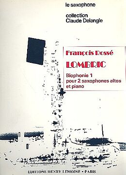 Francois Rossé Notenblätter Lombric - Biophonie 1 pour