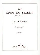 Jean Baptiste Duvernoy Notenblätter Le Guide du lecteur vol.1