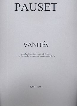 Brice Pauset Notenblätter Vanités pour haute-contre, soprano