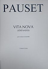 Brice Pauset Notenblätter Vita Nova pour violon et ensemble