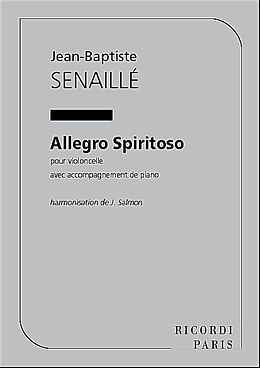 Jean-Baptiste Senaillé Notenblätter Allegro Spiritoso pour violoncelle et