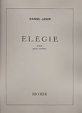Daniel Lesur Notenblätter Elegie pour 2 harpes