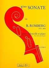 Bernhard Heinrich Romberg Notenblätter Sonate sol majeur no.3 (premier