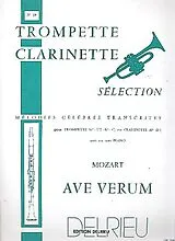 Wolfgang Amadeus Mozart Notenblätter Ave Verum pour trompette ou clarinette avec