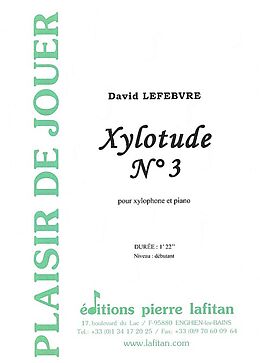 David Lefebvre Notenblätter Xylotude no.3