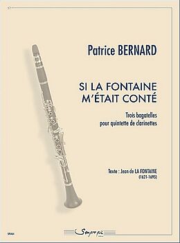 Patrice Bernard Notenblätter Si La Fontaine MÉtait Conté