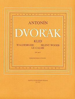 Antonin Leopold Dvorak Notenblätter Waldesruhe op.68,5