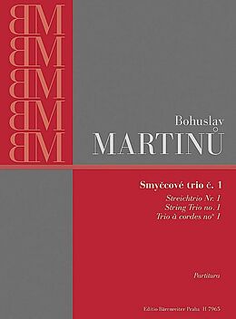 Bohuslav Martinu Notenblätter Streichtrio Nr.1 H136