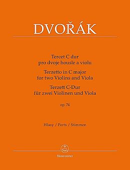 Antonin Leopold Dvorak Notenblätter Terzetto op.74 für 2 Violinen und Viola