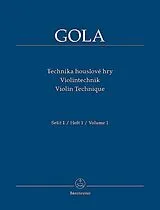 Zdenek Gola Notenblätter Violintechnik Band 1 (tschech/dt/en)