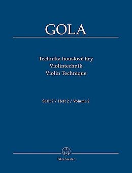 Zdenek Gola Notenblätter Violintechnik Band 2 (tschech/dt/en)