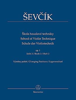 Otokar Sevcik Notenblätter Schule der Violintechnik op.1 Band 3