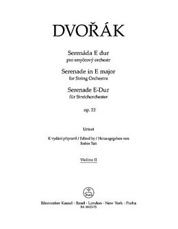 Antonin Leopold Dvorak Notenblätter Serenade E-Dur op.22
