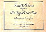 Gaspard Leroux Notenblätter Pieces de clavecin vol.1