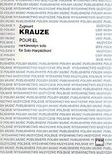 Zygmunt Krauze Notenblätter Pour el für Cembalo