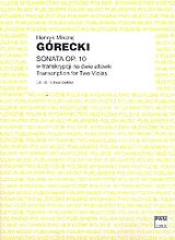 Henryk Mikolaj Górecki Notenblätter Sonate op.10