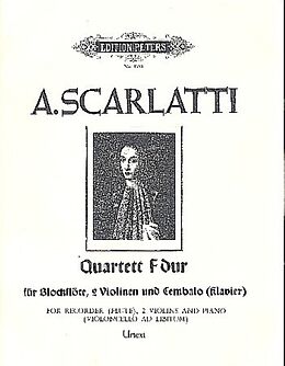 Alessandro Scarlatti Notenblätter Quartett F-Dur