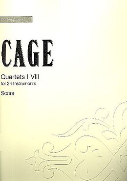 John Cage Notenblätter Quartets 1-8