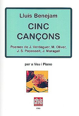 Lluís Benejam Notenblätter 5 Cancons for voice and piano (kat)
