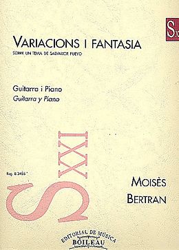 Moisès Bertran Notenblätter Variacions i Fantasia sobre un tema de Salvador Pueyo