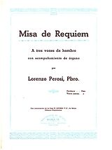 Lorenzo Perosi Notenblätter Misa de Requiem