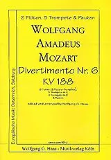 Wolfgang Amadeus Mozart Notenblätter Divertimento Nr.6 KV188