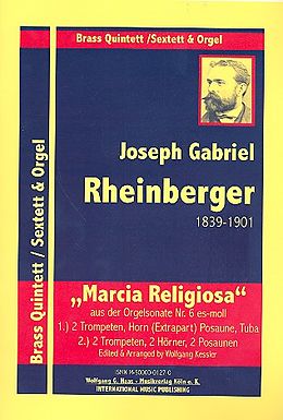 Joseph Gabriel Rheinberger Notenblätter Marcia religiosa aus der Orgelsonate