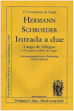 Hermann Schroeder Notenblätter Intrada a due Largo und Allegro