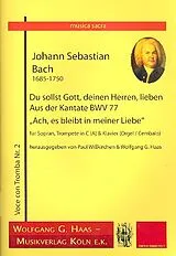 Johann Sebastian Bach Notenblätter Ach es bleibt in meiner Liebe aus