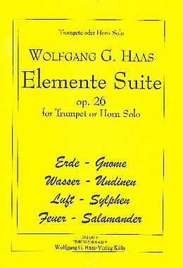 Wolfgang Georg Haas Notenblätter Elemente-Suite op.26