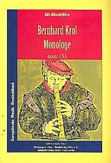 Bernhard Krol Notenblätter Monologe op.153 für