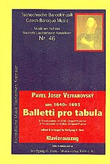 Pavel Josef Vejvanovsky Notenblätter Balletti pro tabula für 2 Trompeten