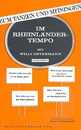 Willi Ostermann Notenblätter Im Rheinländertempo mit Willi
