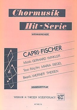Gerhard Winkler Notenblätter Capri-Fischer für Männerchor a cappella