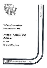 Wolfgang Amadeus Mozart Notenblätter Adagio, Allegro und Adagio KV594